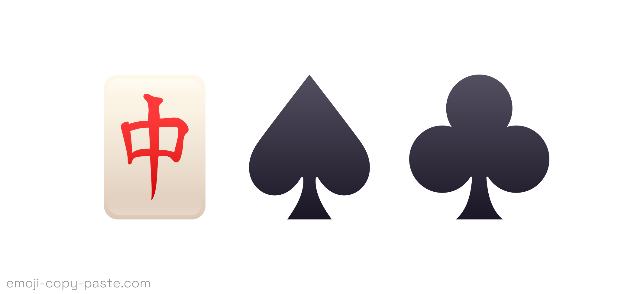 Copy Playing card symbols Emojis 🀄♠♣ (emoji 👉 copy 👉 paste)